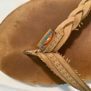 RAINBOW leather flip flops size 7